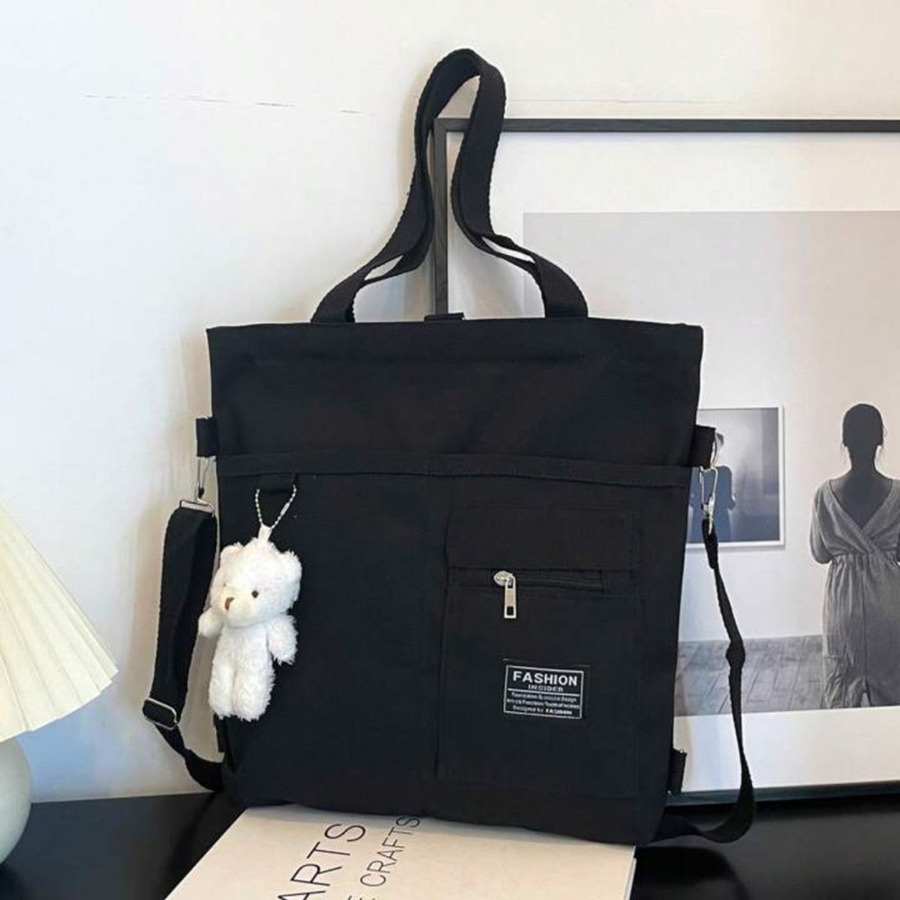 Black Cutesy Tote Bag